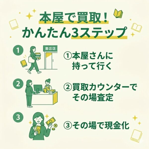 本屋で買取！かんたん3ステップ